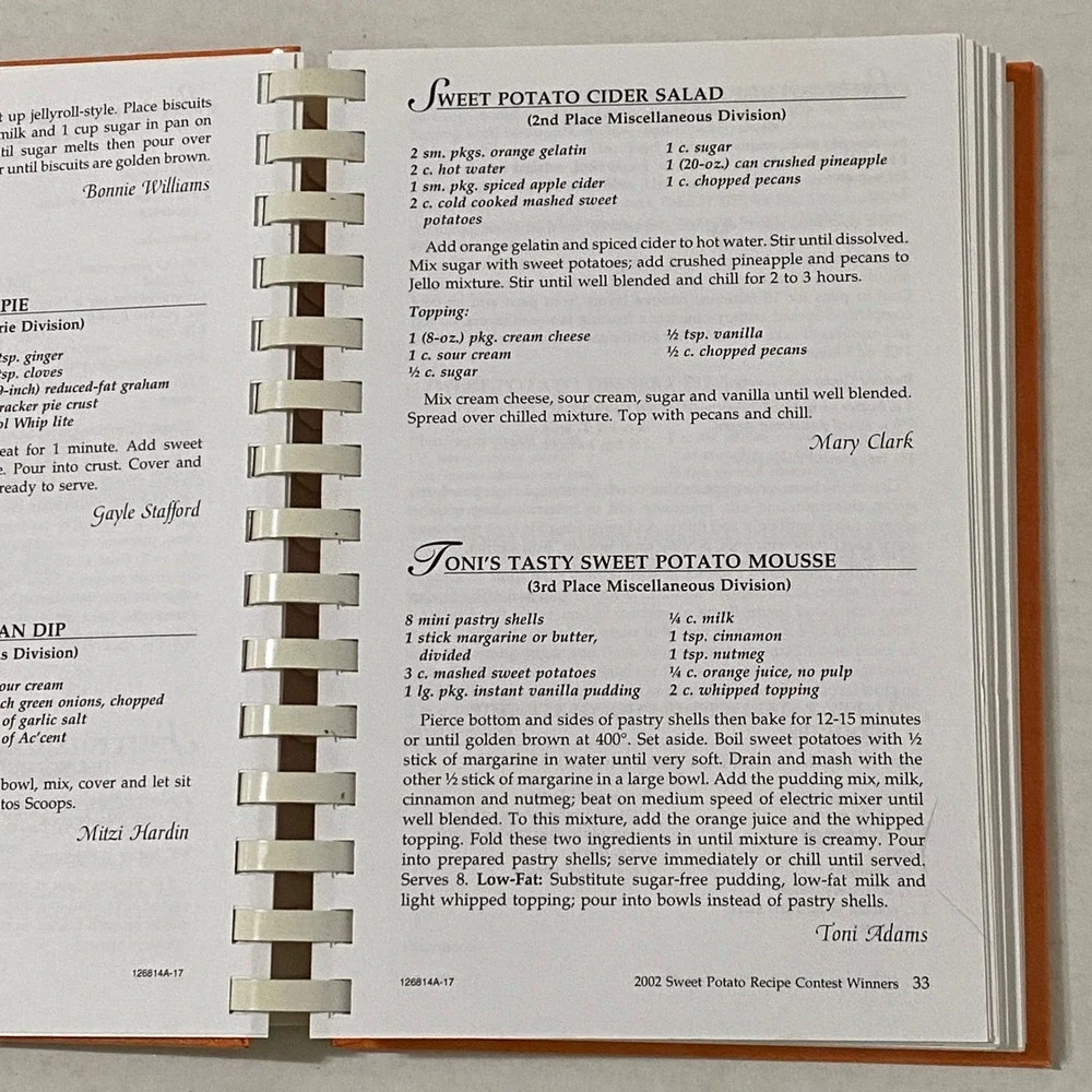 Mississippi Sweet Potato Cookbook Vardaman Recipe Collection HC Spiral 2015